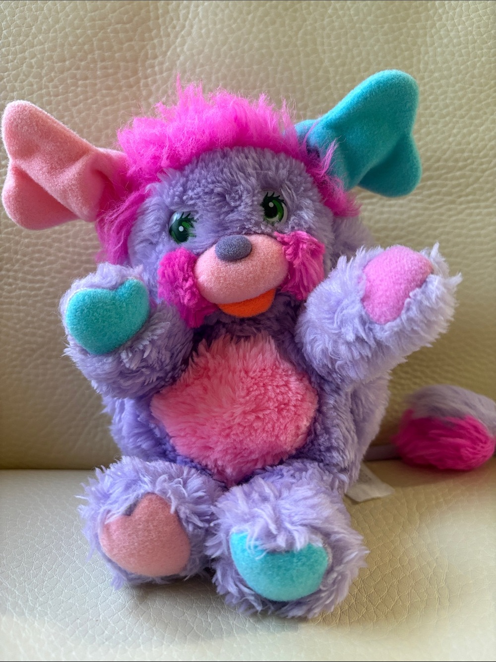 VTG 1985/86 Mattel Popples Pretty Bit Purple Plush Stuffed Animal Toy